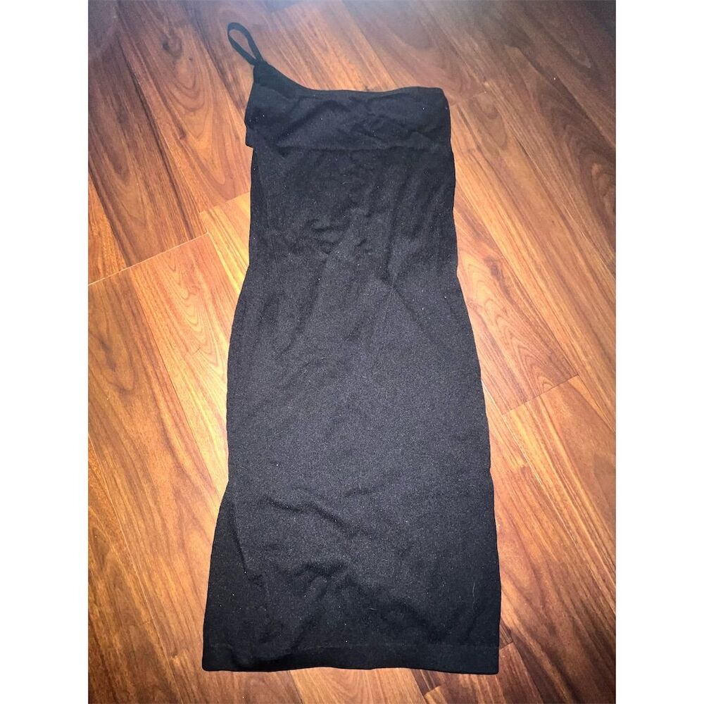 Bozzolo Women's Black Strapless Bodycon Midi Dress Size M